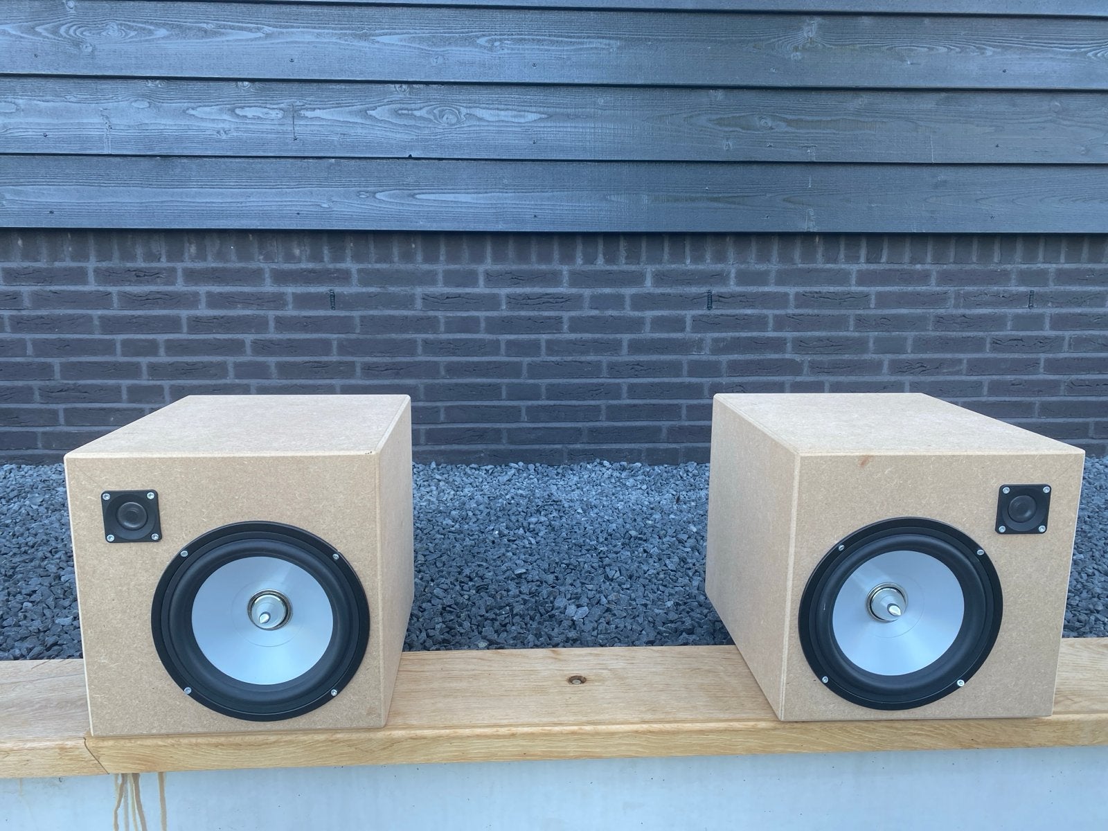 Zelfbouw speakers met degelijk geluid (40-20000Hz, 70W), Stereo speakers, Gebruikt, 60 tot 120 watt, Ophalen