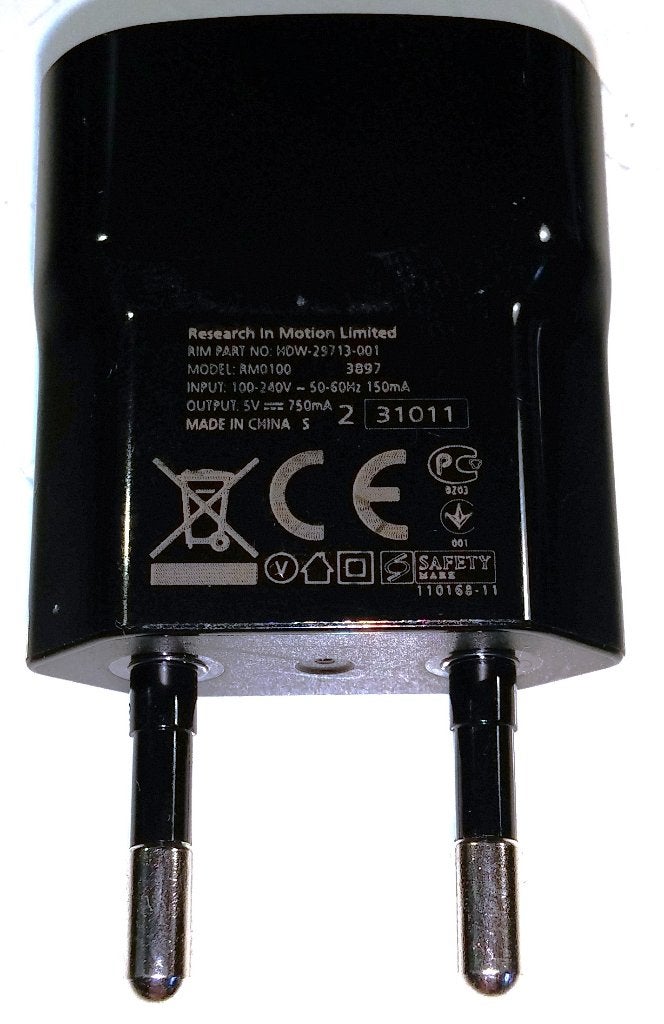 Blackberry 5V 750mA Lader Adapter RIM RM0100 HDW-29713-001, Blackberry, Adapter, Ophalen of Verzenden, Zo goed als nieuw