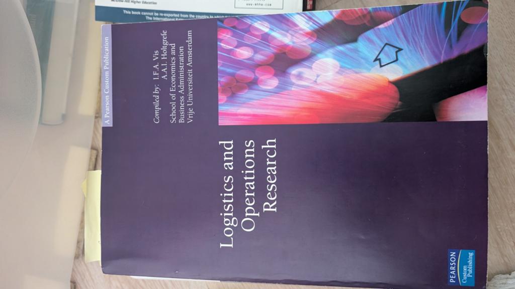 Studieboek Logistics and Operations Research, Boeken, Studieboeken en Cursussen, Gelezen, Ophalen of Verzenden, WO, I.F.A. Vis, A.A.I. Holtgrefe