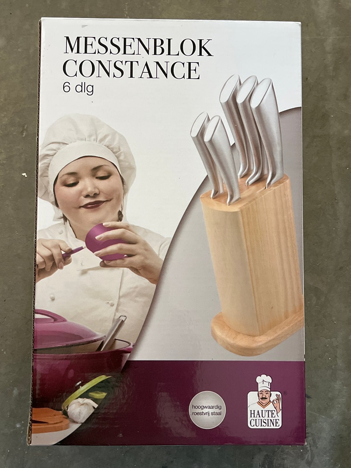 Messenblok Constance 6-delig - Haute Cuisine, Huis en Inrichting, Bestekset, Nieuw, Ophalen of Verzenden, Rvs of Chroom