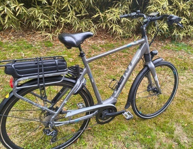 Giant Prime+ 2018 middenmotor - 2 accu's -  40 km/u, Ophalen, Giant, Zo goed als nieuw, 59 cm of meer