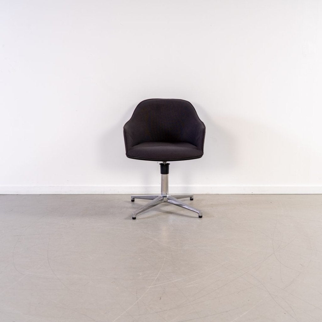 Vitra Softshell Stoel Grijs Stof - Aluminium, Niet ingevuld, Zo goed als nieuw, Niet ingevuld, Niet ingevuld