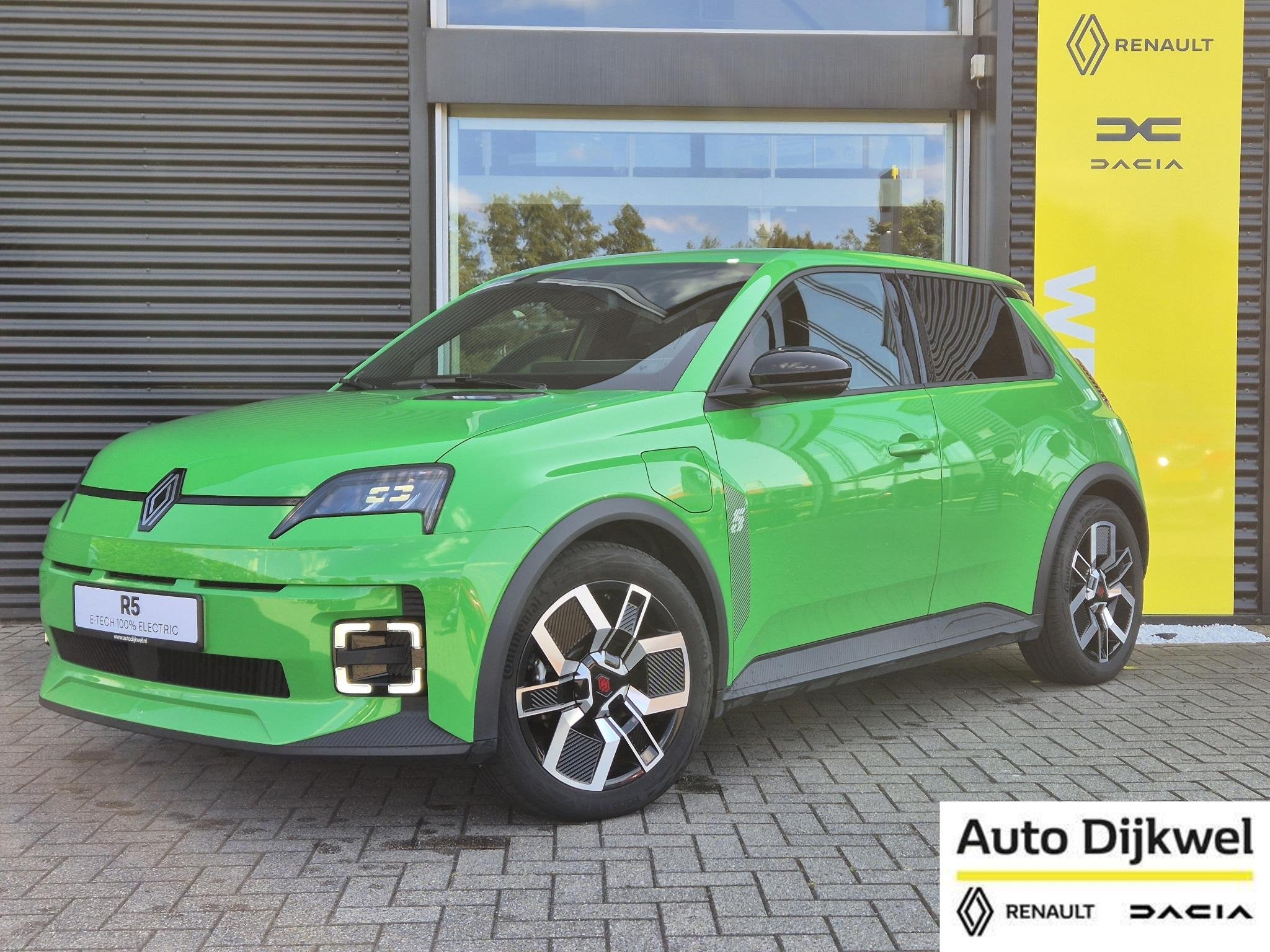 Renault 5 comfort range techno 52 kWh Pack Winter, V2G, Navi, Auto's, Dealer onderhouden, Stof, Gebruikt, 31 min