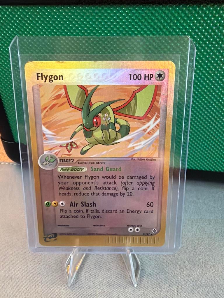 Flygon Pokémon kaart 100 HP - Holografisch, Ophalen of Verzenden, Zo goed als nieuw, Losse kaart, Foil