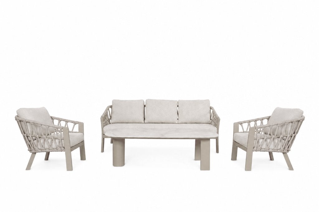 4-delige loungeset stoel-bank, Ophalen, 5 zitplaatsen, Loungeset, Loungeset