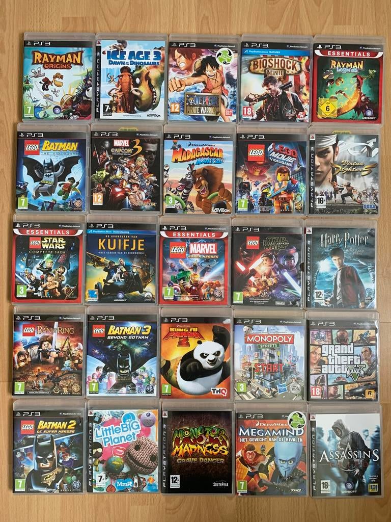 250 Ps3 spellen minecraft, gta, sonic, cars, sims,rayman, 1 speler, Ophalen of Verzenden, Zo goed als nieuw, Vanaf 3 jaar