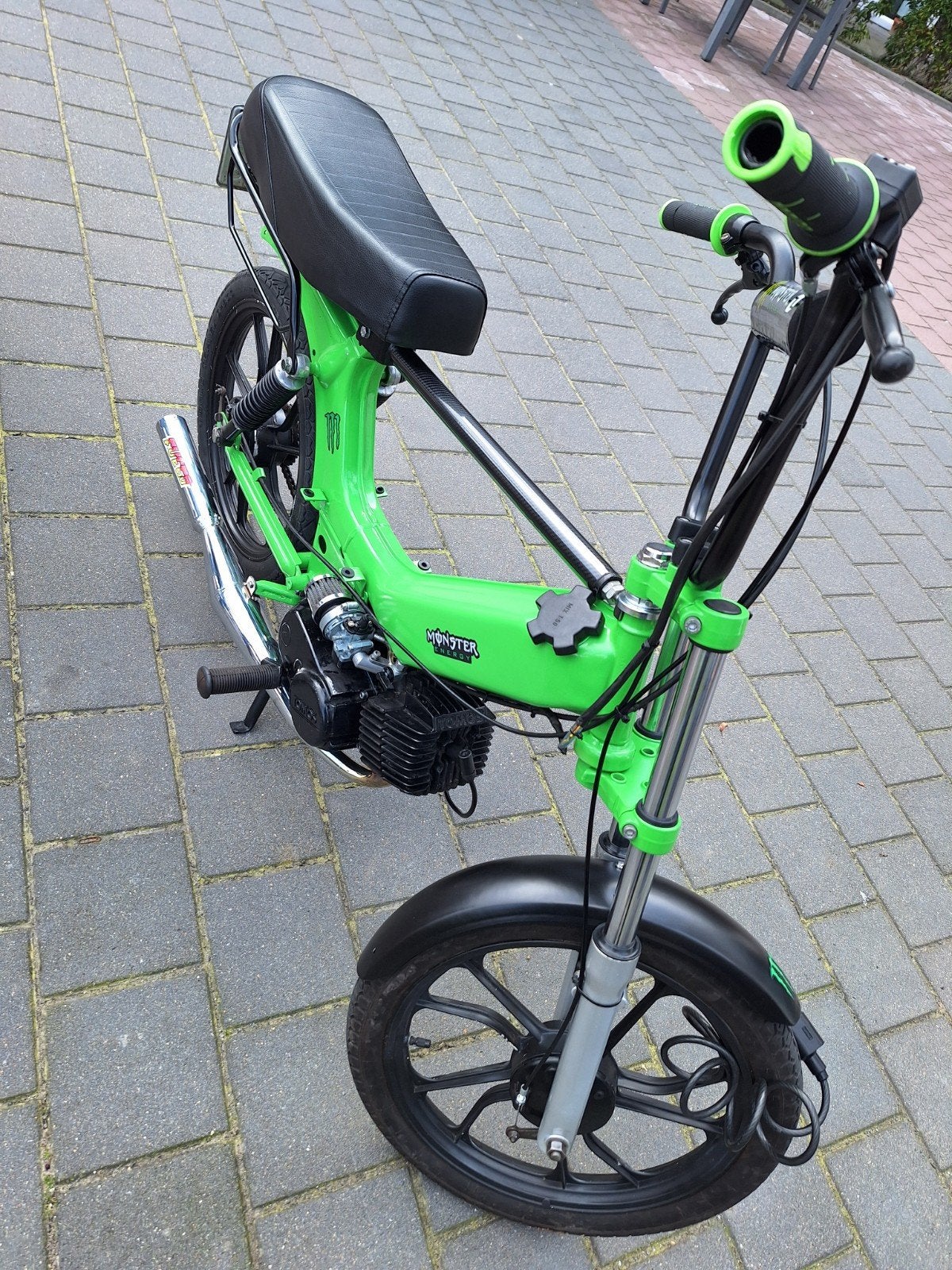 Tomos a35 Kawasaki groen , MONSTER ENERGY, Ophalen, Gebruikt, 50 cc, Standard