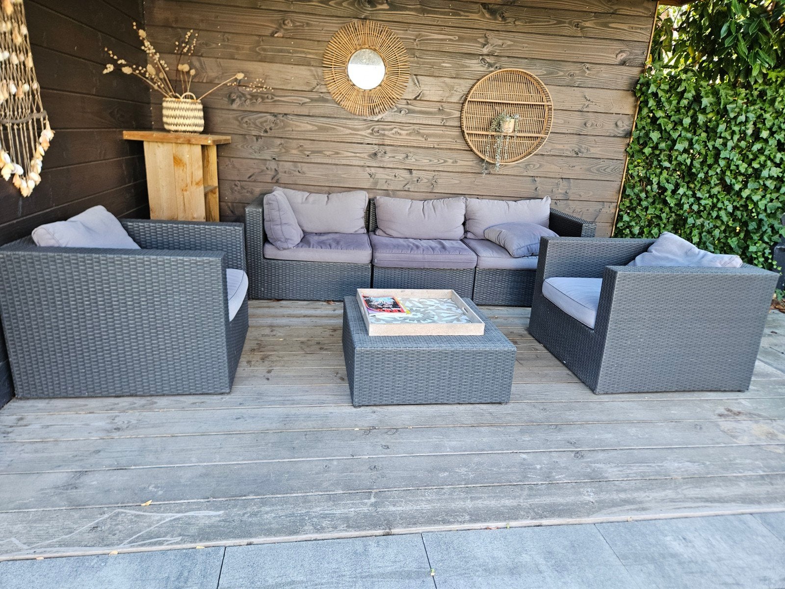 heerlijke loungeset, Ophalen, Gebruikt, Kunststof