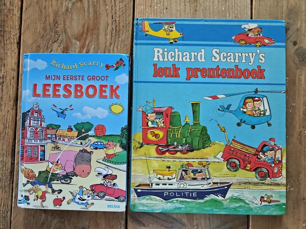 2 Boeken van Richard Scarry., Boeken, Ophalen of Verzenden, Zo goed als nieuw, Fictie algemeen