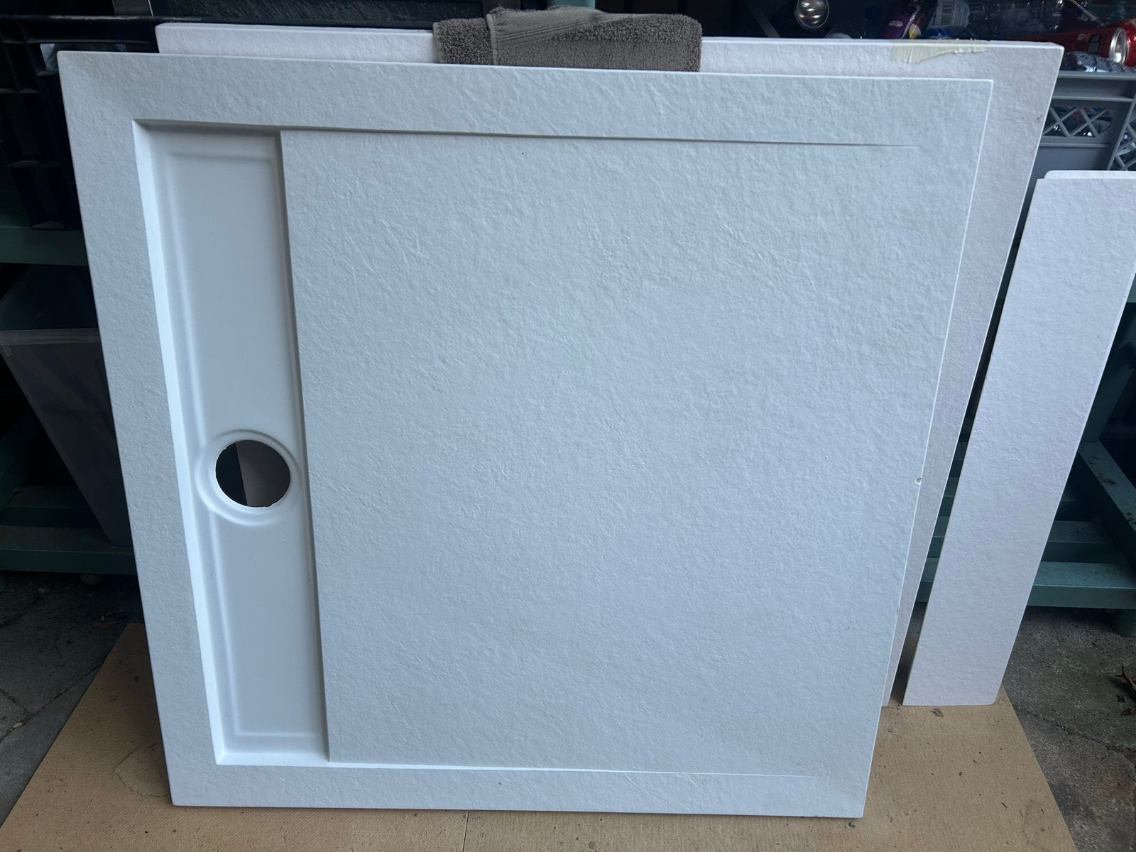 2x Douchebak Linie Rumba 90x90 wit leisteen (ook los), Ophalen, Nieuw