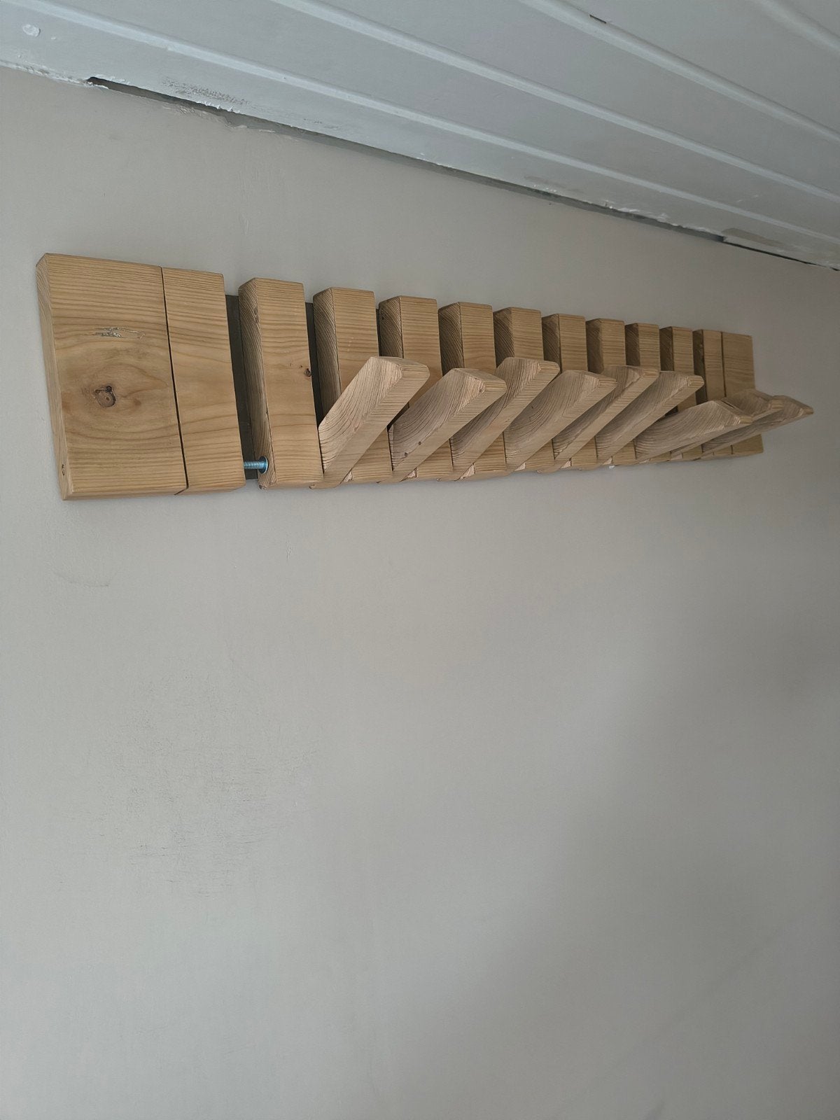 Houten piano wandkapstok, Huis en Inrichting, Woonaccessoires | Kapstokken, Zo goed als nieuw, Wandkapstok, Minder dan 100 cm