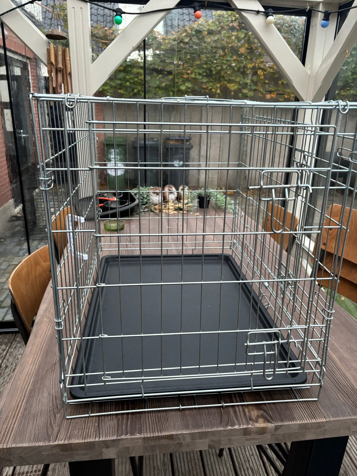 Honden bench (1 maand oud), Ophalen