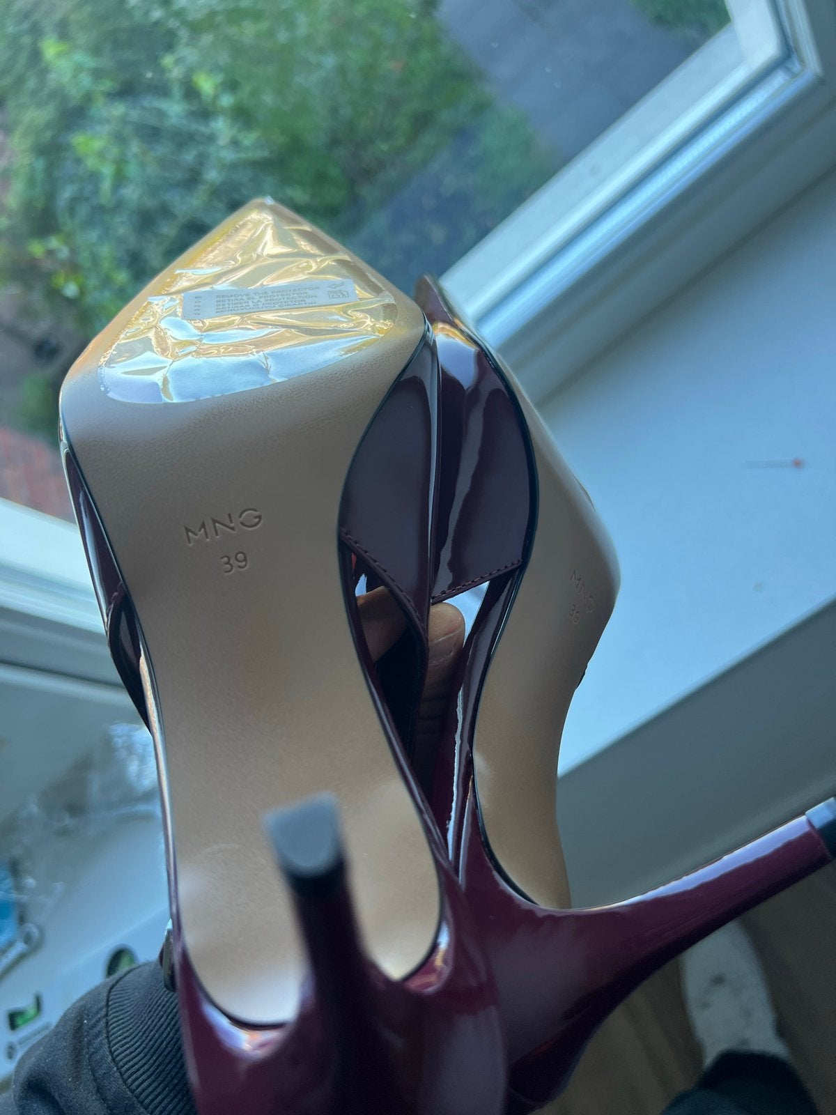 Mango Bordeauxrode Maat 39, Ophalen of Verzenden, Zo goed als nieuw, Rood, Pumps