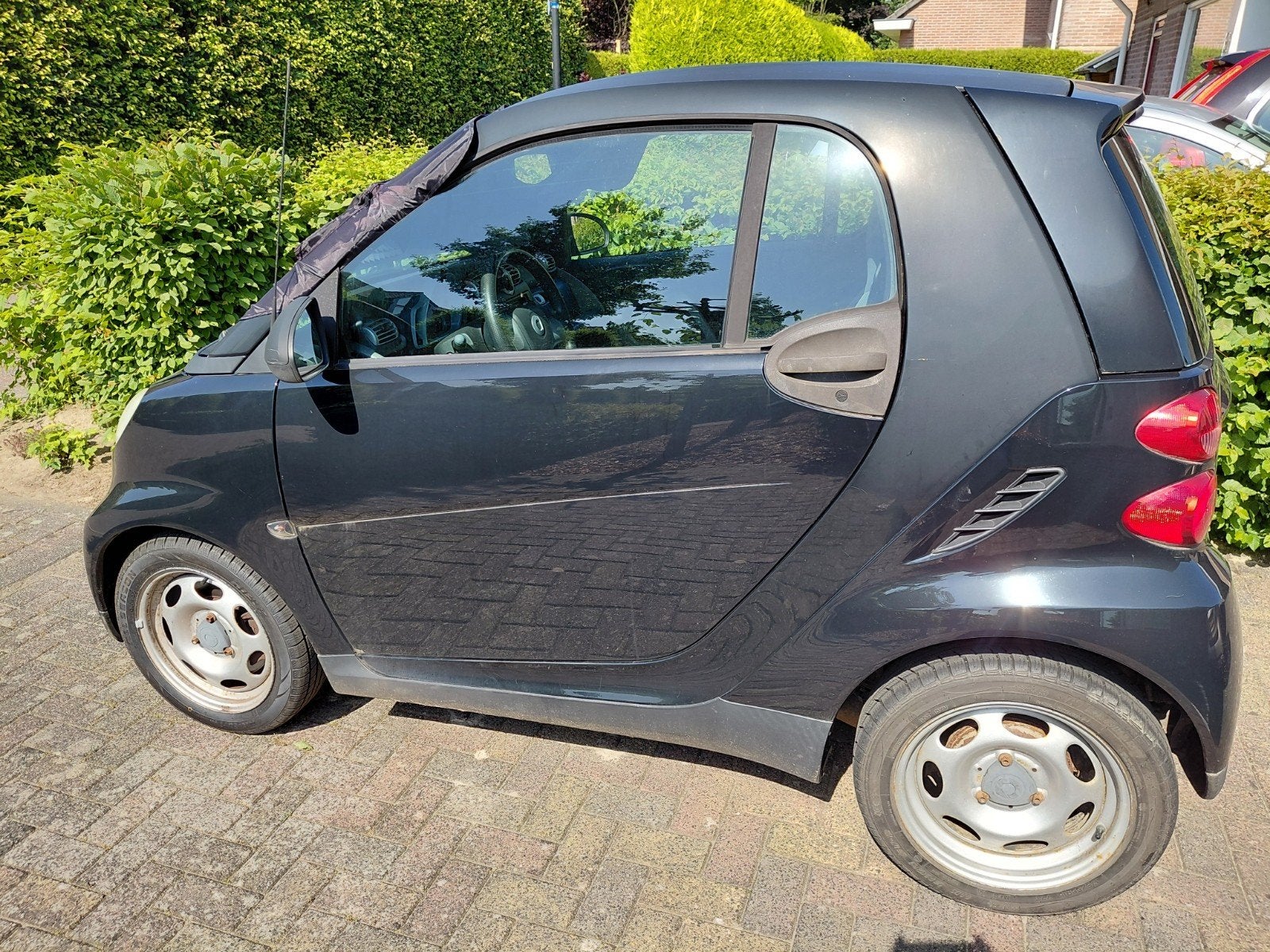 Smart ForTwo 1.0 45KW Coupe MHD AUT 2009 Zwart, Automaat, Achterwielaandrijving, 18 €/maand, 61 pk