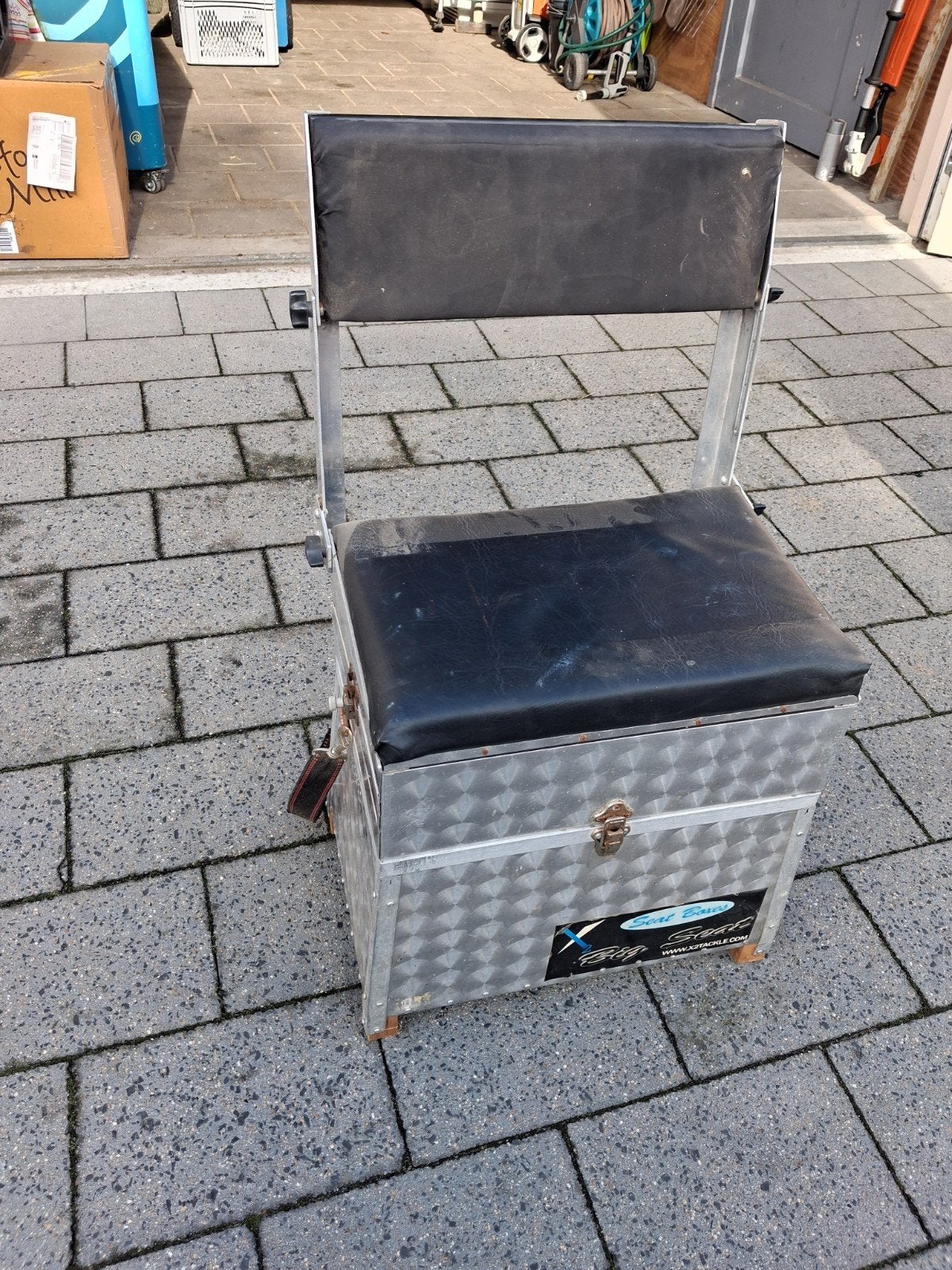visstoel met plateau viskoffer visspullen, Ophalen, Koffer of Tas