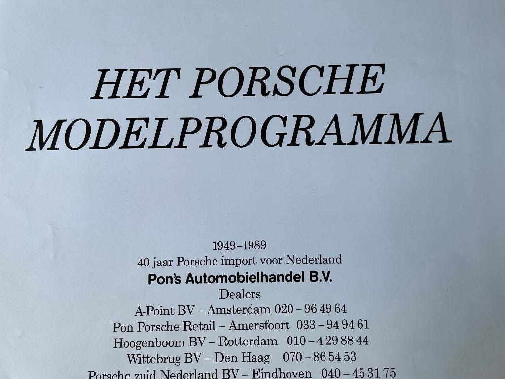 Folder van Porsche modellen 1989, poster 911 Carrera 4, Ophalen of Verzenden, Nieuw, Porsche