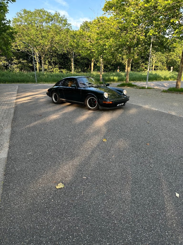 Porsche 911 1976 Oakgrün, Auto's, Beige, 2994 cc, 4 stoelen, Leder en Stof