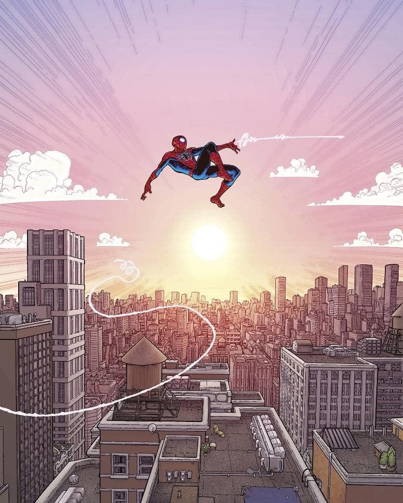 Spiderman Behang Air Swing - 200x250 cm - Gratis Verzending, Verzenden, Minder dan 10 m², Nvt, Nvt