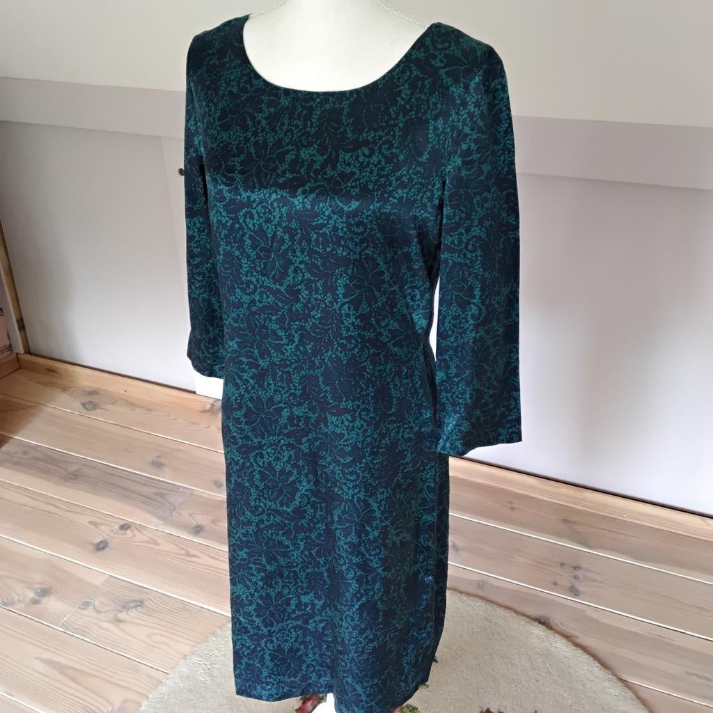 Jackpot glanzend zijde mix jurkje maat 38, Kleding | Dames, Jurken, Ophalen of Verzenden, Zo goed als nieuw, Maat 38/40 (M), Knielengte