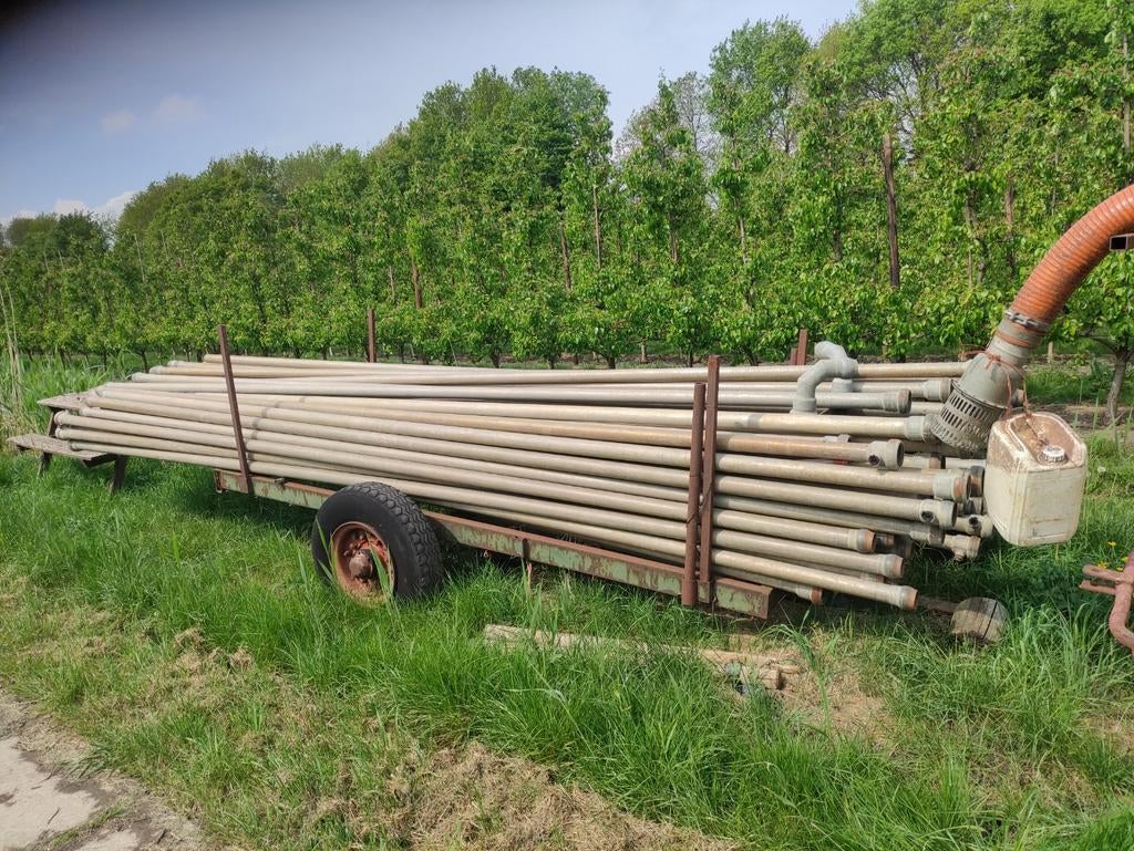 Beregeningsbuizen met slangen, Zakelijke goederen, Agrarisch | Werktuigen, Ophalen, Beregening en Drainage