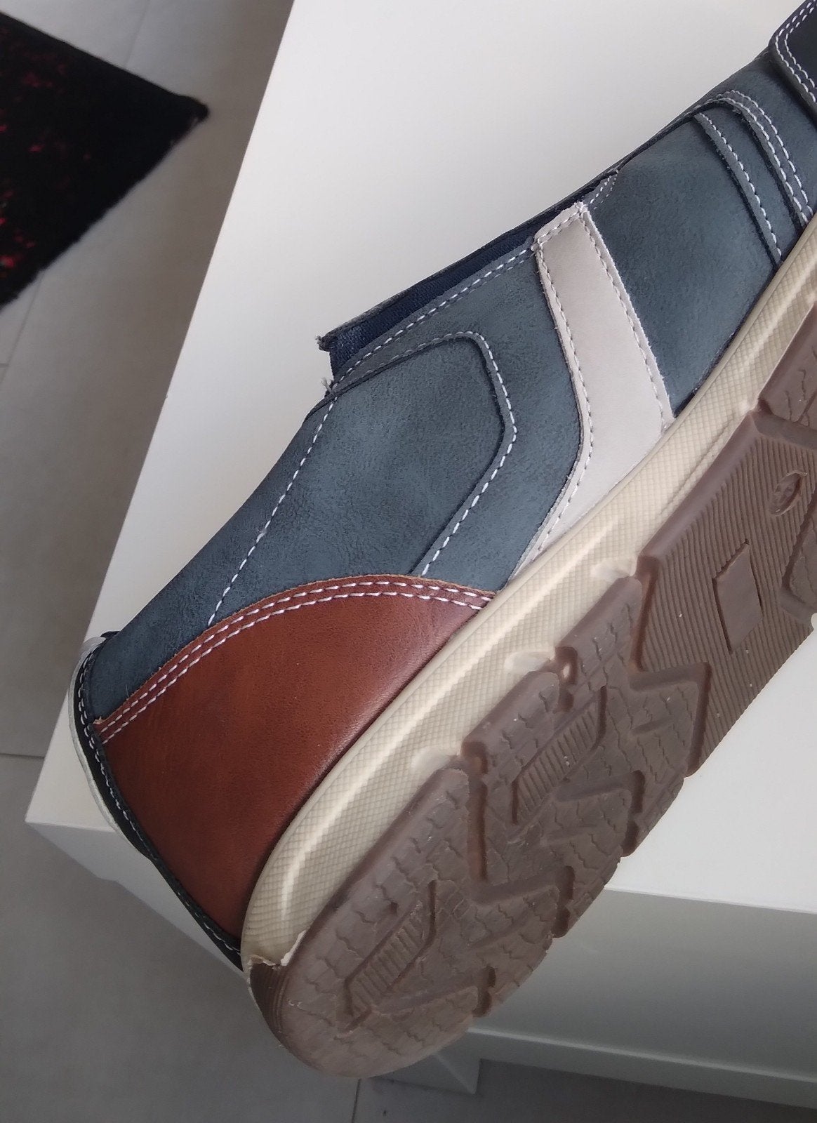 Comfortabele blauwe instappers, maat 43, Loafers, Blauw, Ophalen of Verzenden, Zo goed als nieuw