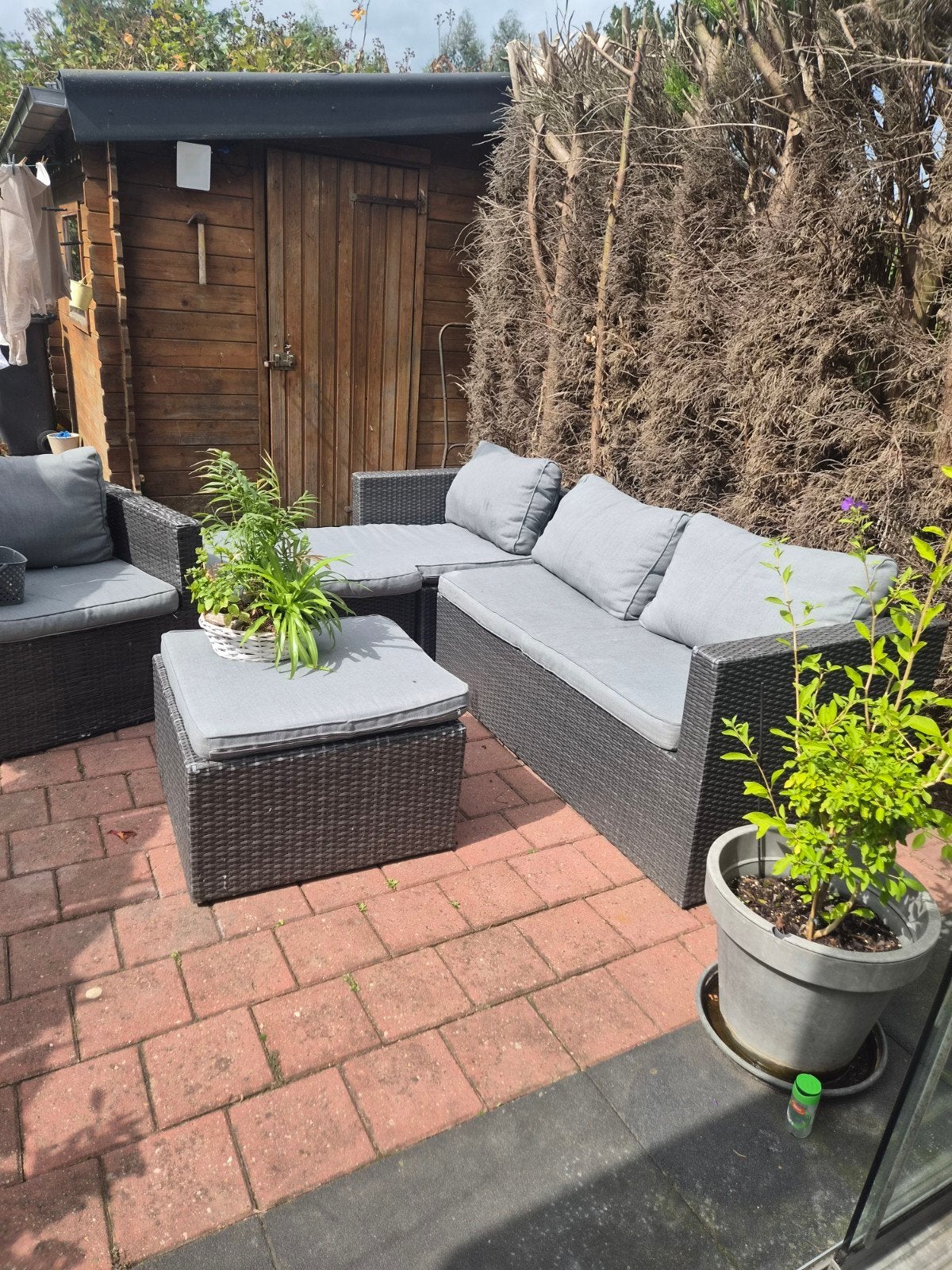 Comfortabele Wicker Loungeset met Kussens, Ophalen of Verzenden