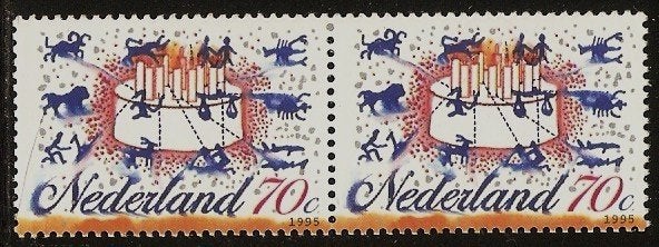 Nederland 1646 paartje h uit velletje sterrenbeelden., Postzegels en Munten, Postzegels | Nederland, Verzenden, Postfris