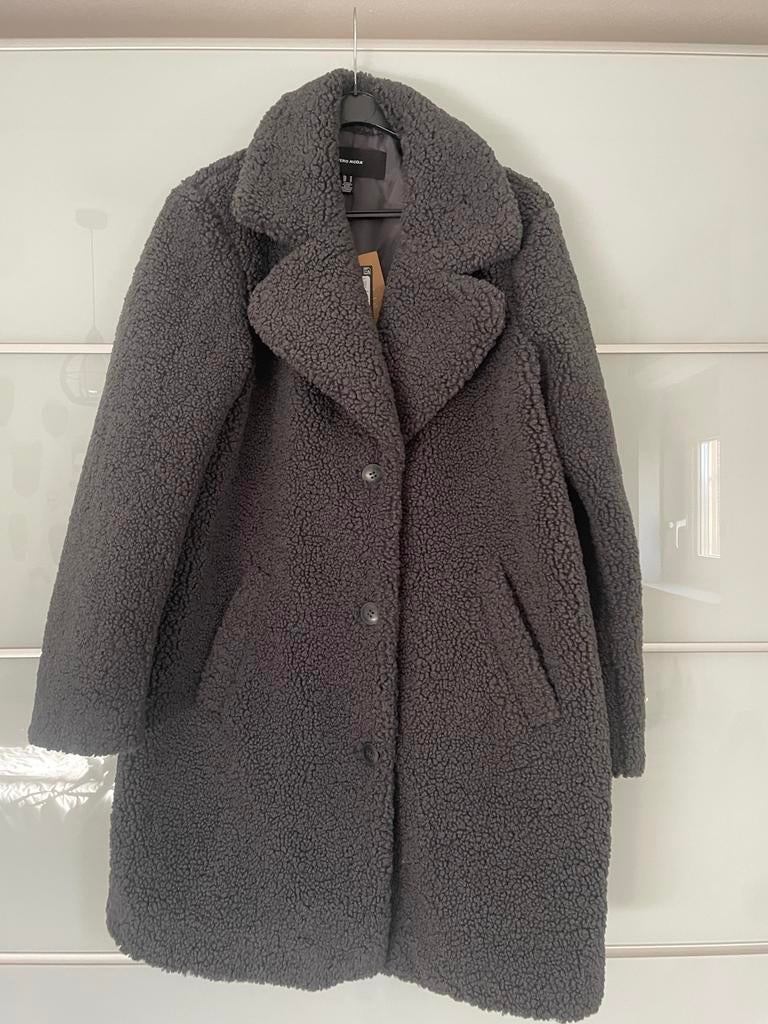 Jas/mantel grijs teddy Vero Moda, Kleding | Dames, Jassen | Winter, Ophalen, Nieuw, Maat 38/40 (M), Grijs