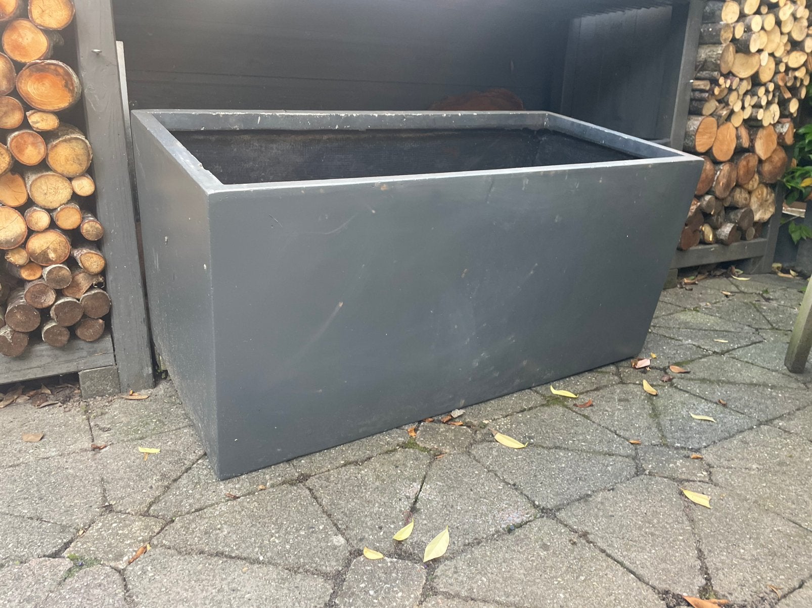 Bloembak plantenbak  46x46x100, Ophalen of Verzenden, Zo goed als nieuw, Hout