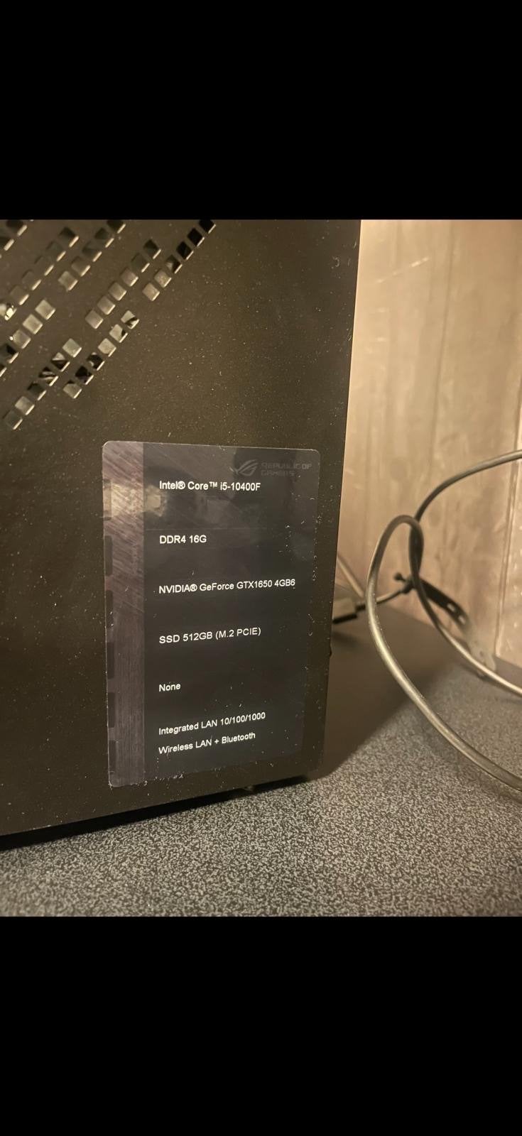 Gaming PC Intel i5-10400F, GTX 1650, 16GB RAM, 512GB SSD, Ophalen, Gebruikt, 2 tot 3 Ghz, Gaming