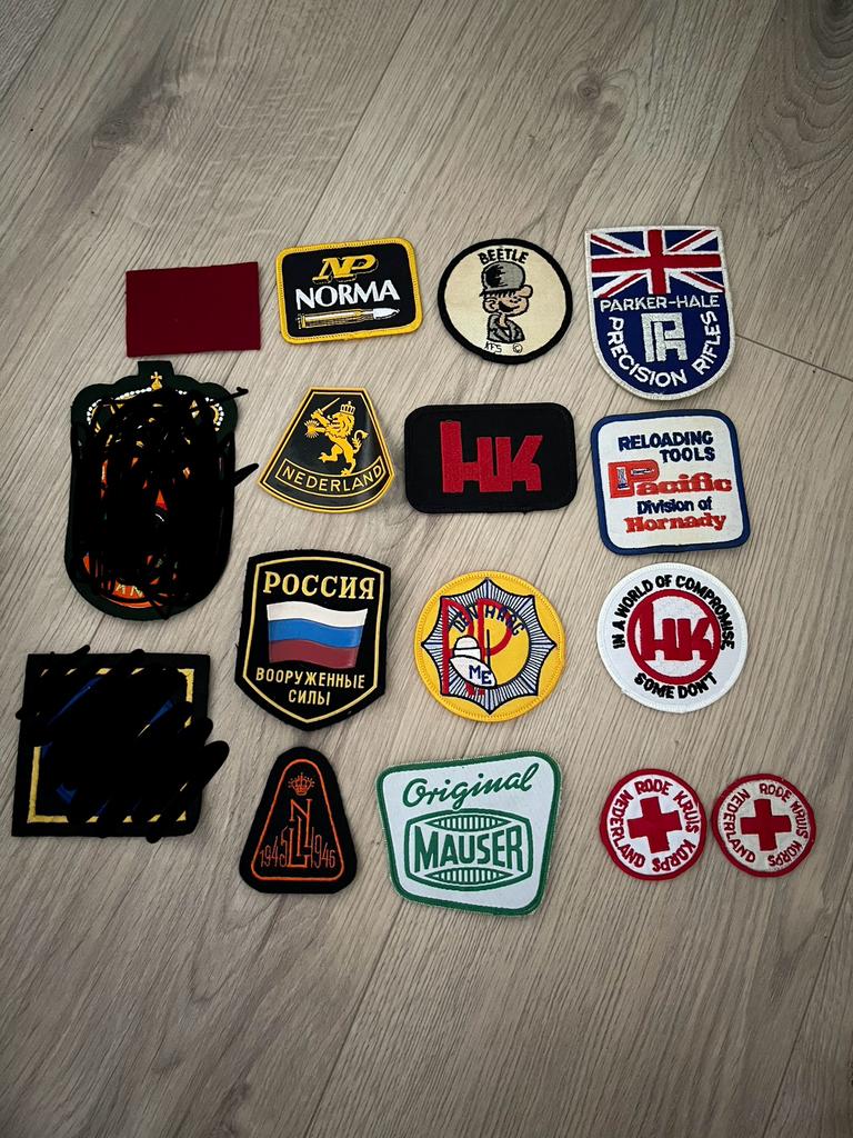 Diverse patches, Ophalen, Landmacht, Nederland, Embleem of Badge