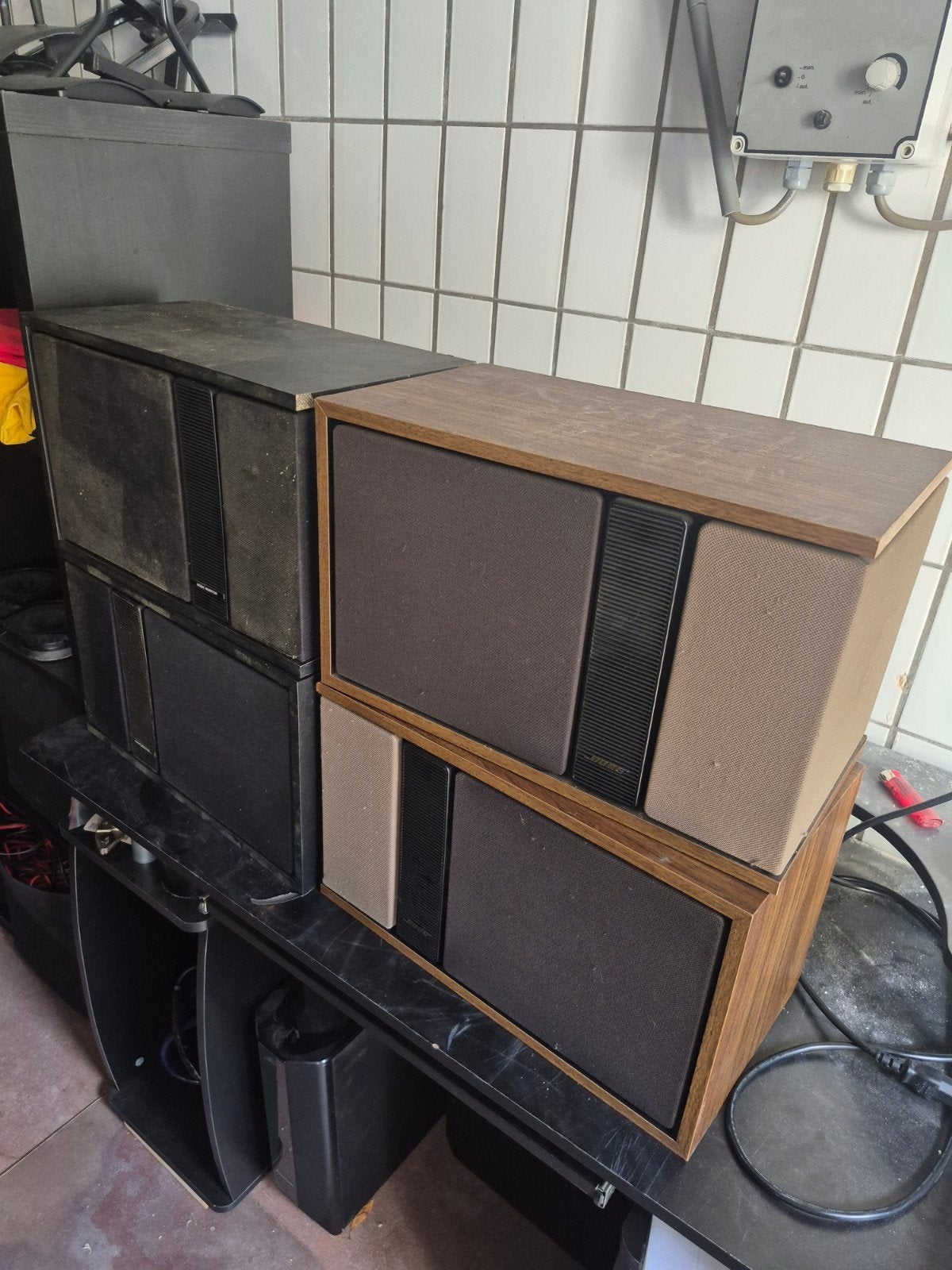 4x Bose 301s 3 zonder speaker met tweeters 1 is compleet, Ophalen of Verzenden, Minder dan 60 watt, Front, Rear of Stereo speakers