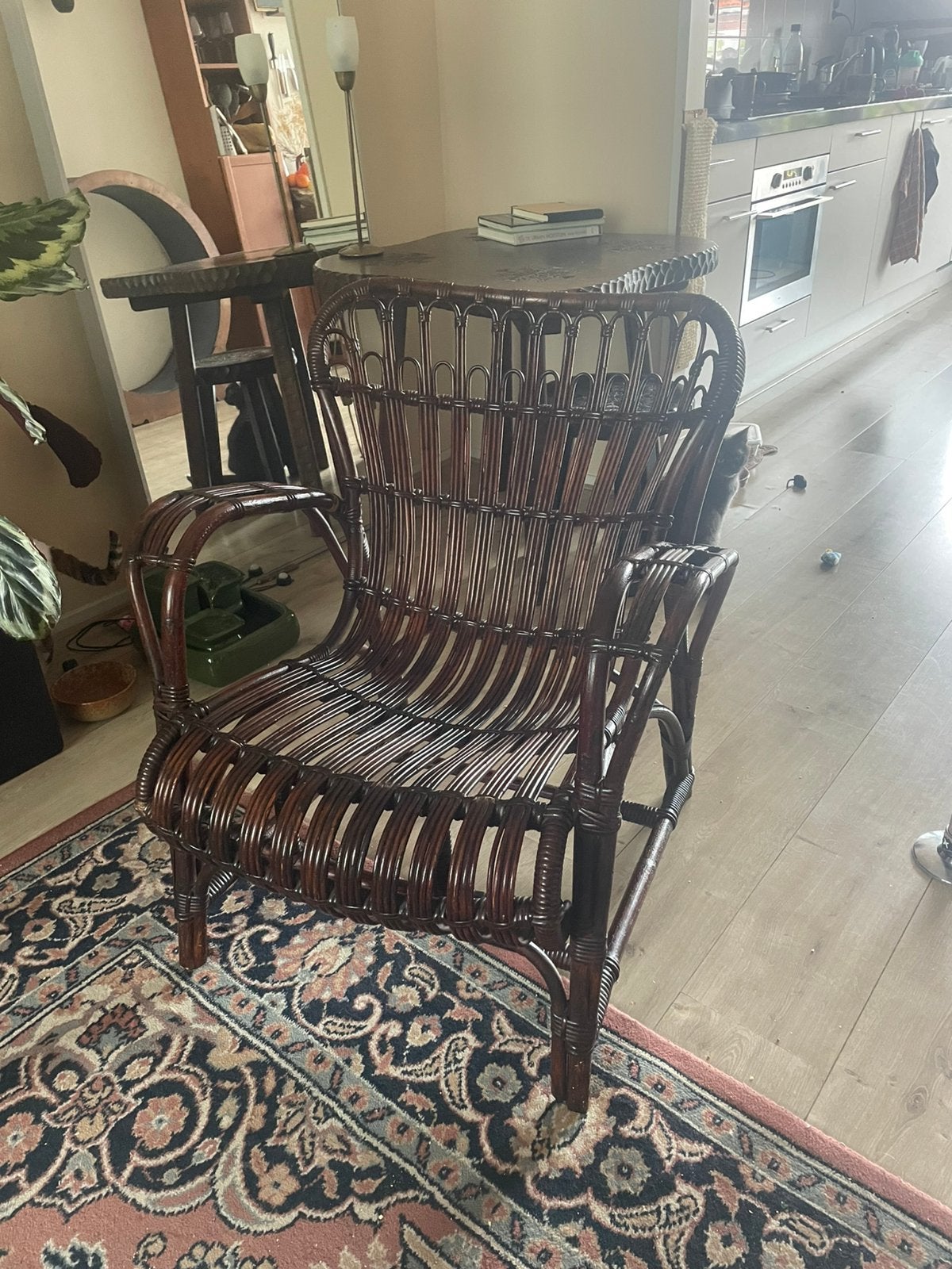 Unieke Jaren 60/70 Rotan stoel, Tuin en Terras, Ophalen of Verzenden, Zo goed als nieuw, Rotan