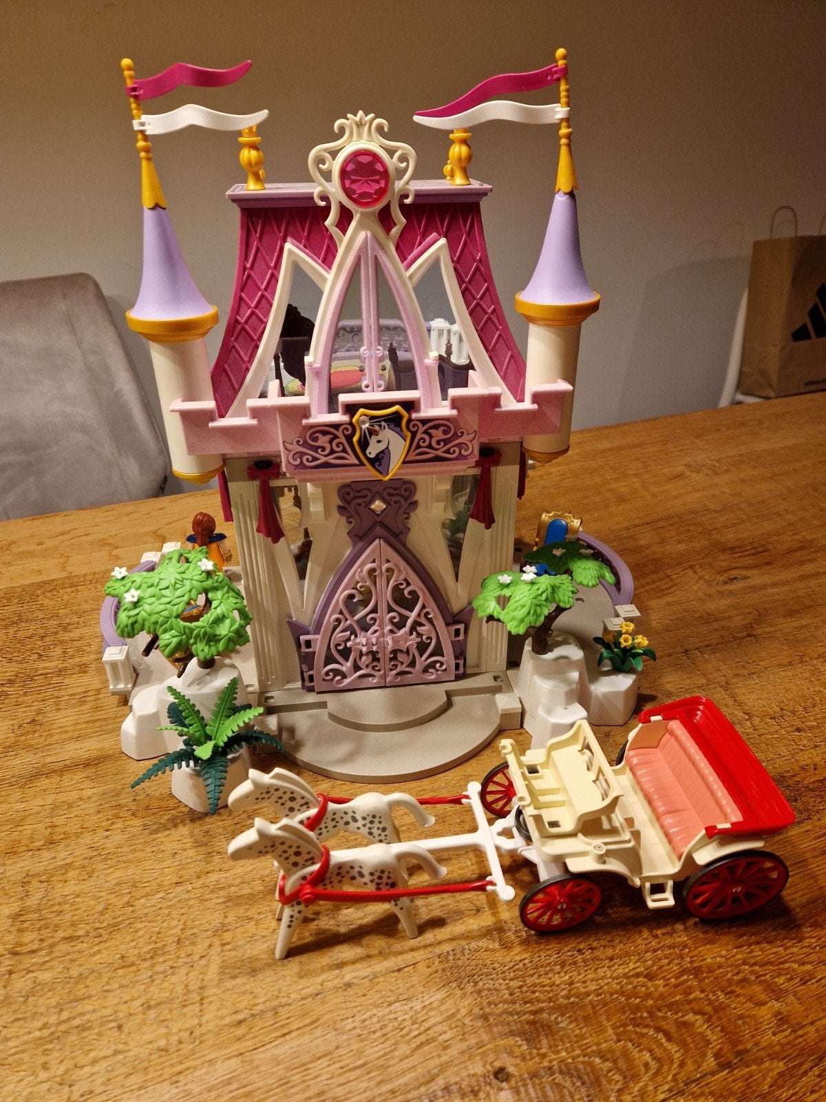 Playmobil Prinsessenkasteel met koets en figuren, Gebruikt, Complete set, Ophalen of Verzenden, Kasteel/Fort