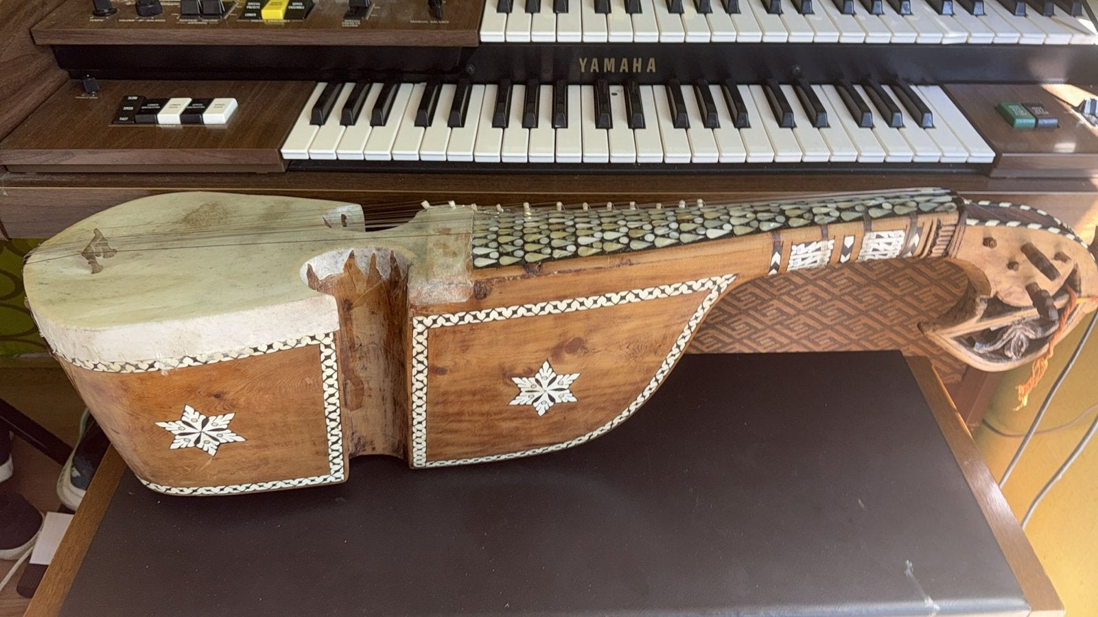Unieke Afghaanse Rubab - Handgemaakt met Inlegwerk, Ophalen of Verzenden, Gebruikt, Overige typen