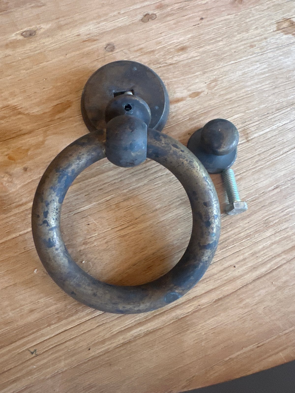 Deurklopper - Messing Ringmodel, Ophalen of Verzenden, Gebruikt, Koper of Messing, Overige typen