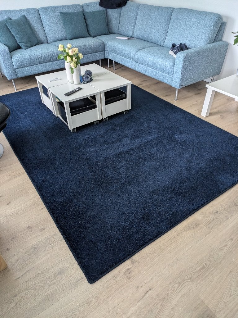 Vloerkleed Donkerblauw, Ophalen, Gebruikt, Blauw, Neutraal