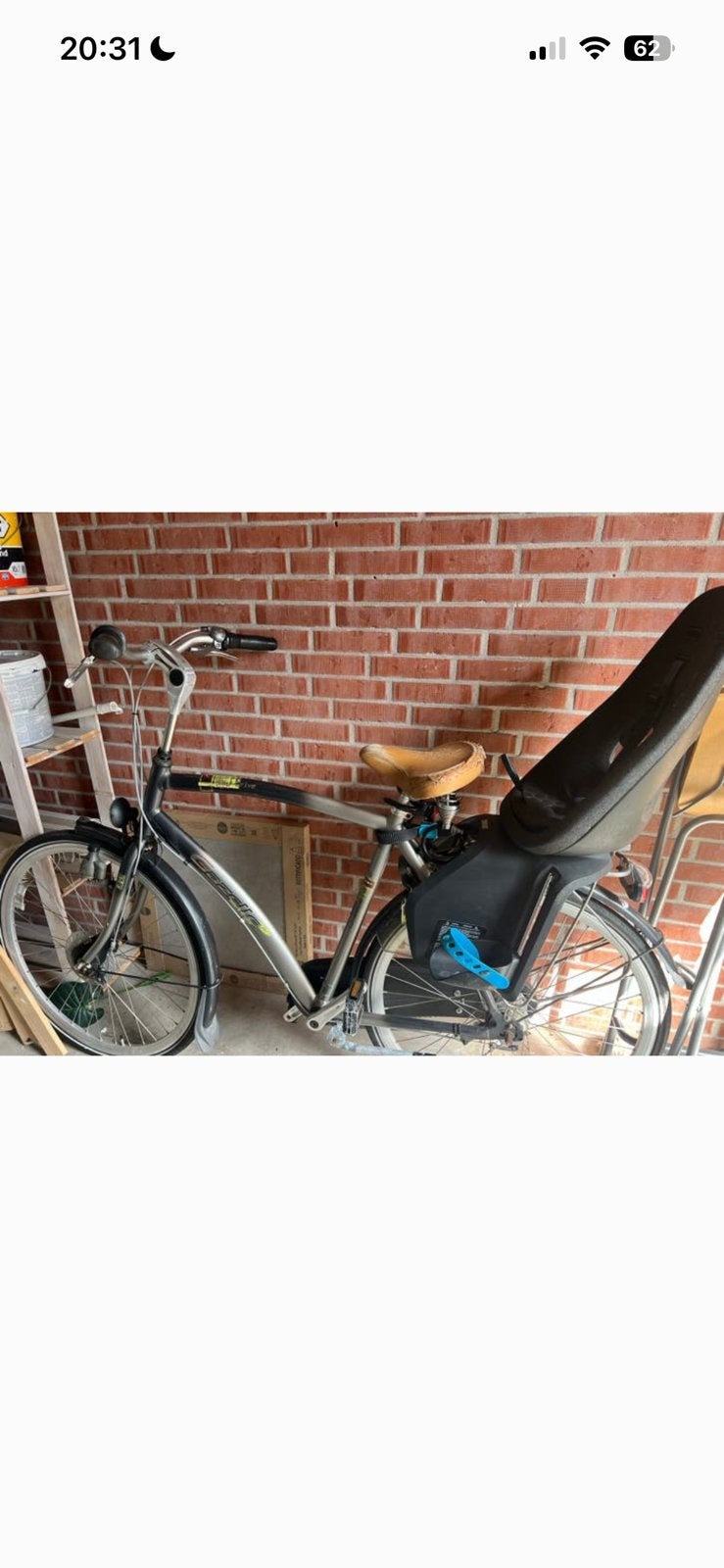Gazelle fiets met thule kinderzitje, Fietsen en Brommers, Fietsen | Heren | Herenfietsen, Ophalen, Gebruikt, Velgrem, Versnellingen
