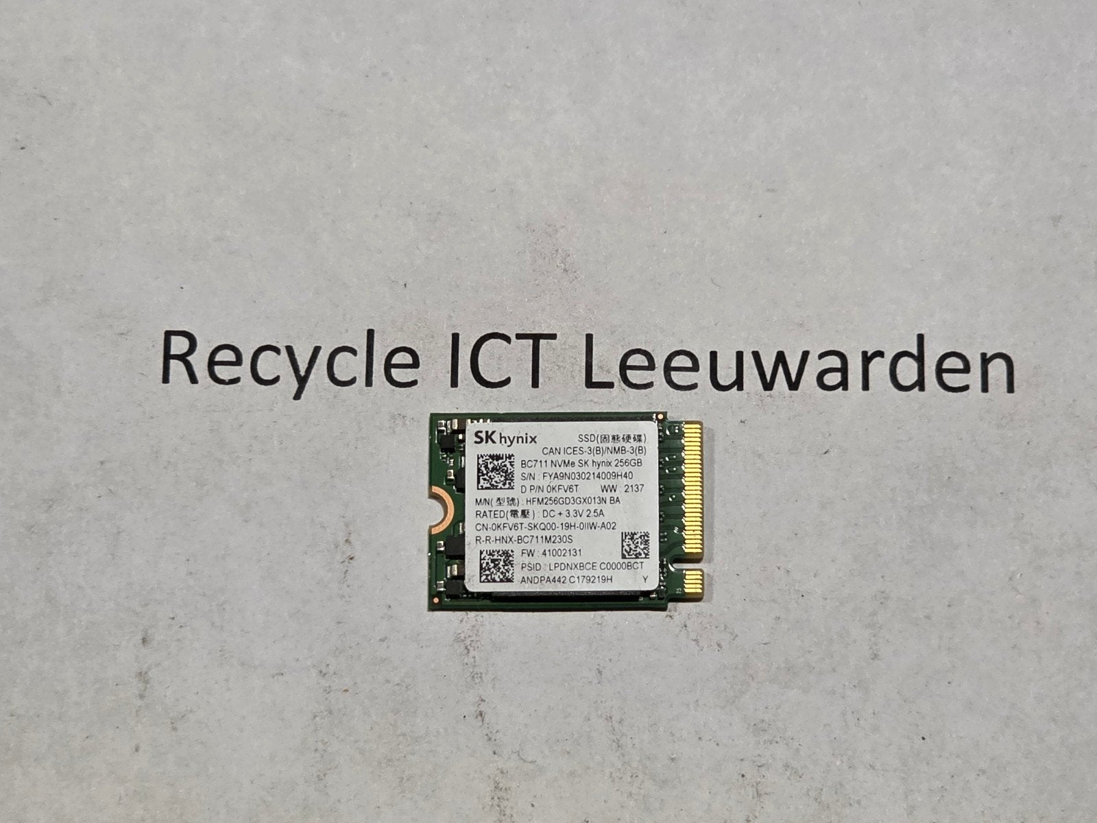 SK hynix BC711 NVMe SSD 256GB M.2, Gebruikt, 256GB, Onbekend, Ophalen of Verzenden