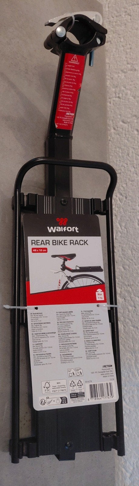 Walfort Achterdrager Fiets (Max 9 kg), Ophalen, Nieuw
