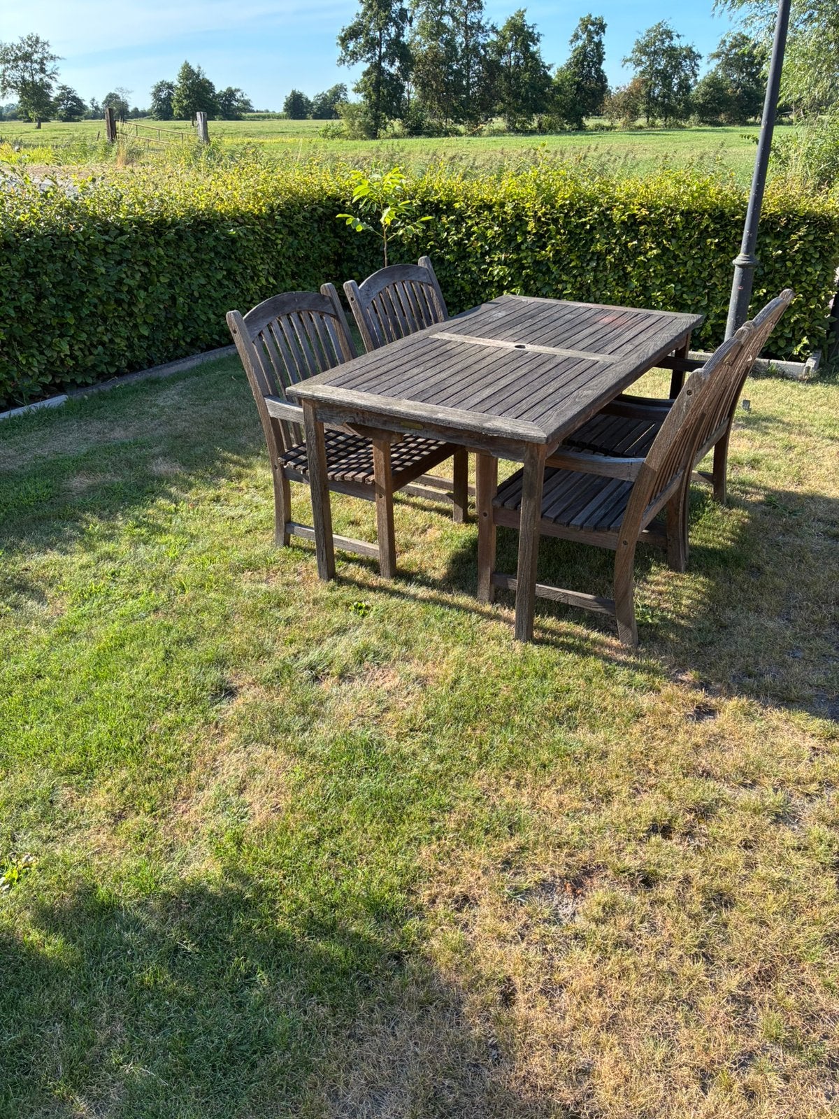 Tuinsetje, Tuin en Terras, Tuinsets en Loungesets, Ophalen, 4 zitplaatsen, Gebruikt, Hardhout
