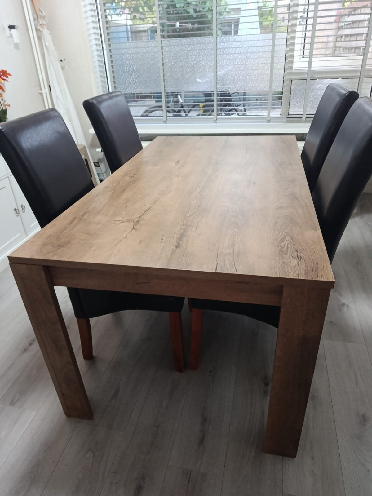 eettafel, Huis en Inrichting, Complete eetkamers, Ophalen of Verzenden, Zo goed als nieuw, 4 tot 6 stoelen