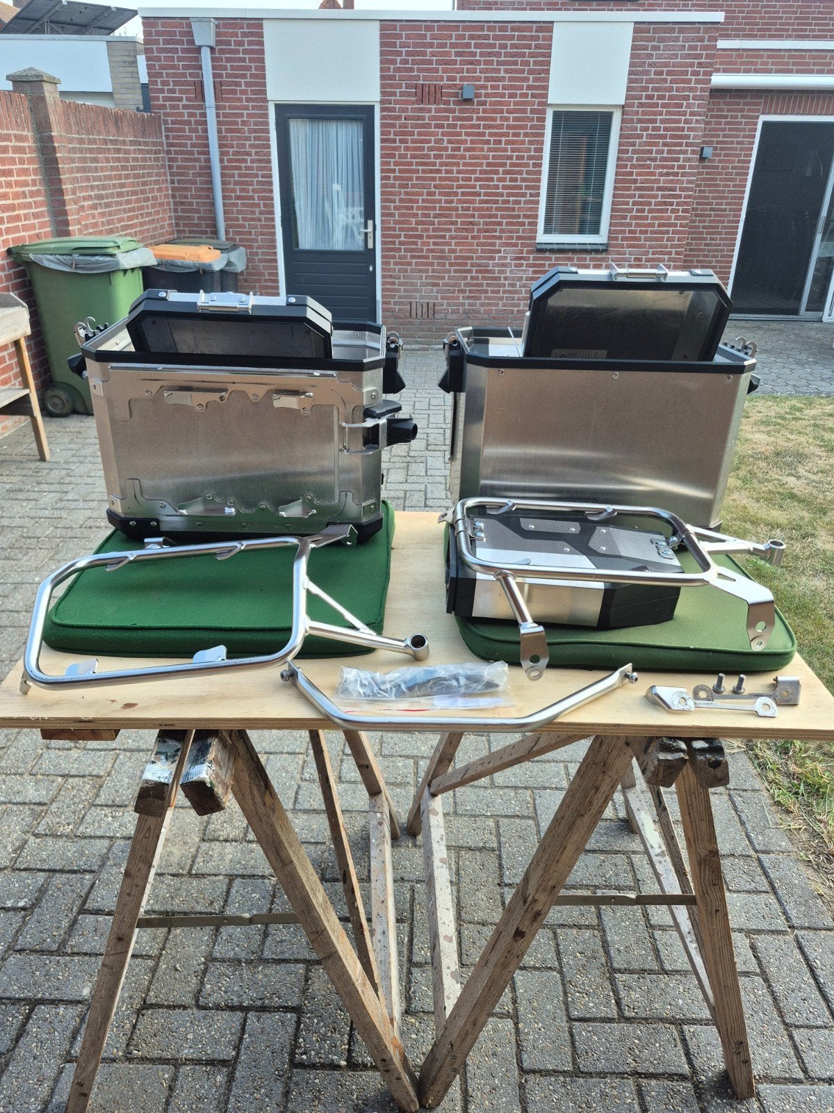 Complete orginele kofferset BMW R1250, Motoren, Ophalen, Gebruikt