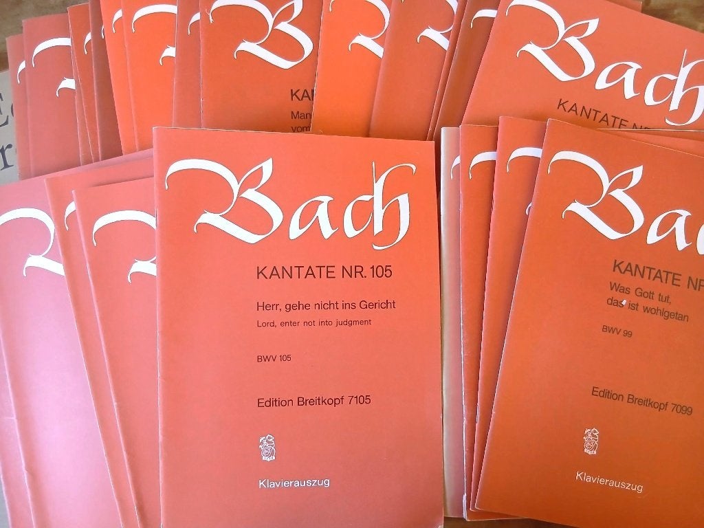 Bachcantates bladmuziek, Klassiek, Zang, Ophalen of Verzenden, Zo goed als nieuw