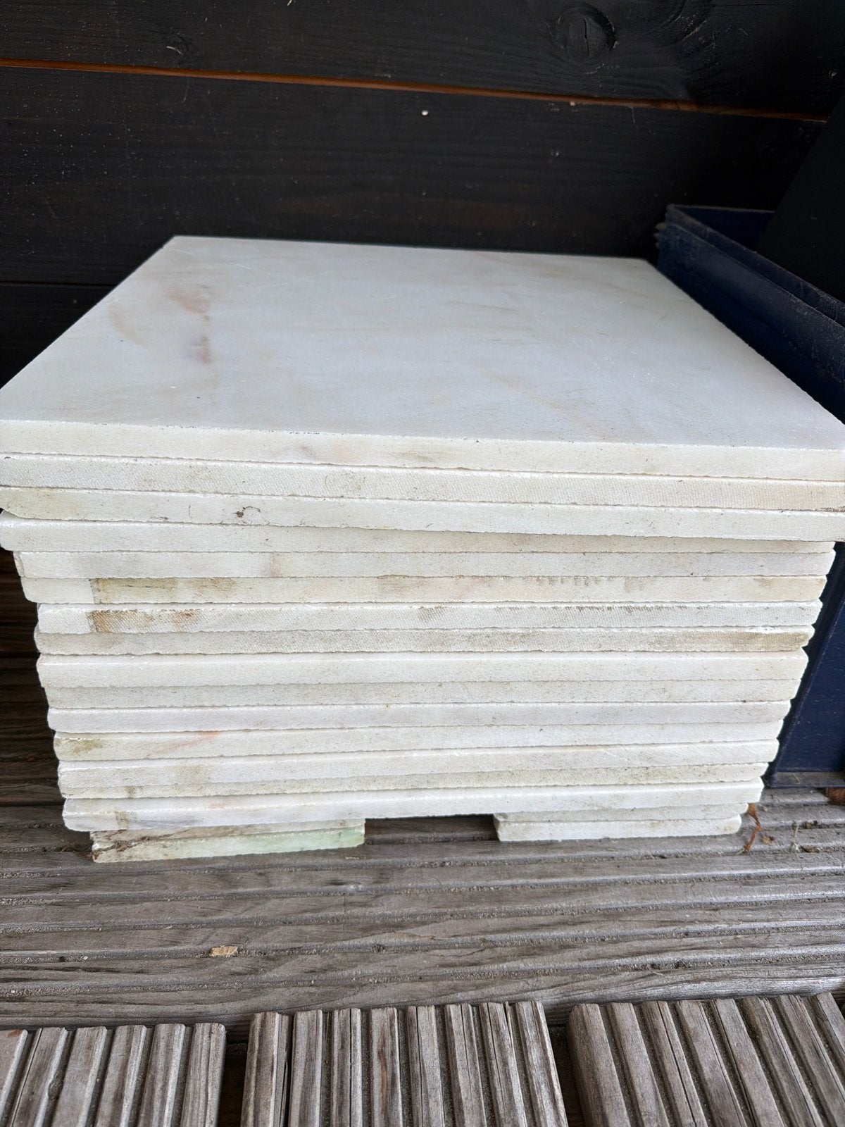 Marmeren tegels 40x40 cm - 2,4 m², Doe-het-zelf en Verbouw, Tegels, Ophalen, 40 tot 60 cm, Gebruikt, Minder dan 5 m²