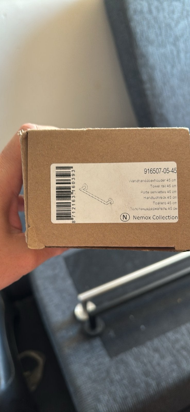 Handdoekrek 45cm, Zwart, Zo goed als nieuw, Minder dan 100 cm, 25 tot 50 cm