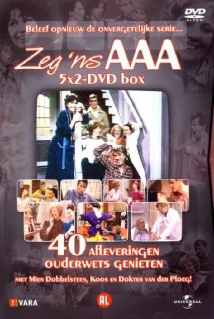 Zeg 'ns Aaa ( Box 1 t/m 5 ) 10 X DVD's 40 afleveringen, Alle leeftijden, Verzenden, Zo goed als nieuw, Komedie