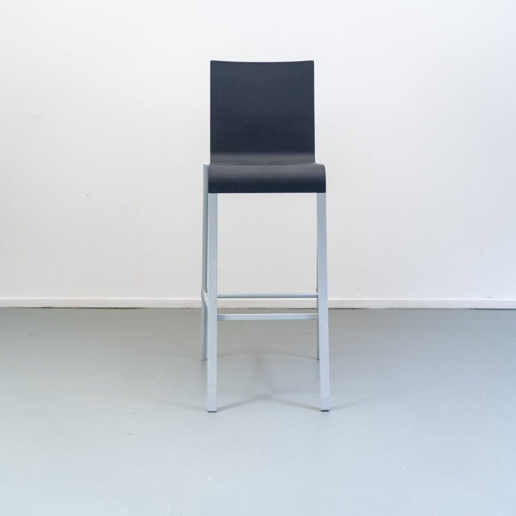 Vitra .03 Kruk Blauw Kunststof - Gepoedercoat Zilver, Niet ingevuld, Zo goed als nieuw, Niet ingevuld, Niet ingevuld