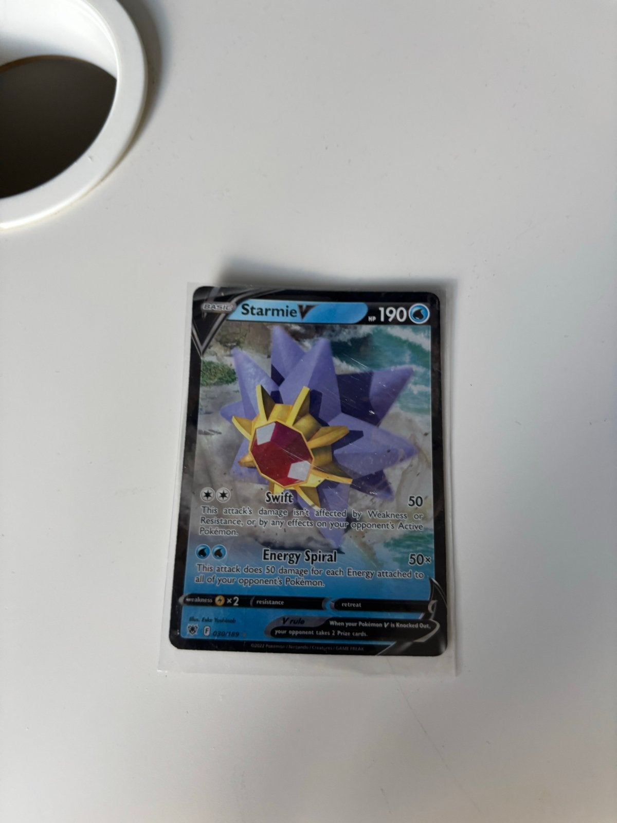 Pokémon Starmie V kaart - Zo goed als nieuw, Hobby en Vrije tijd, Ophalen, Zo goed als nieuw, Losse kaart