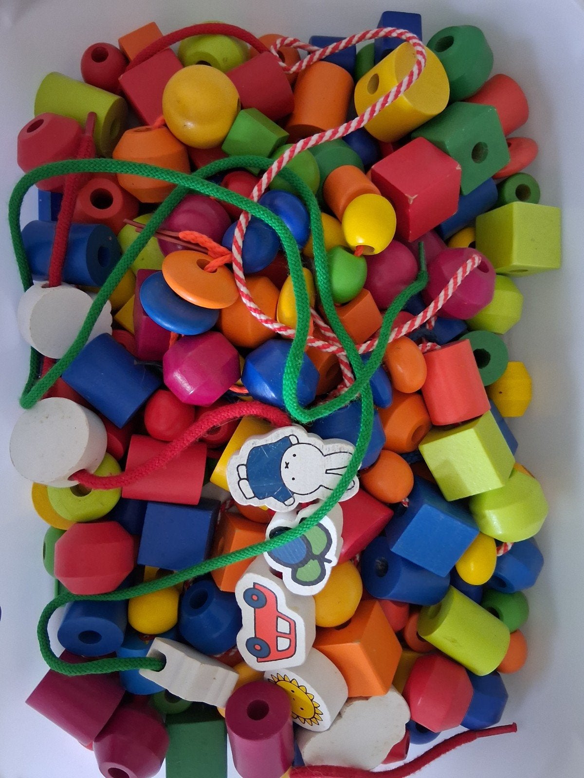 Houten rijgkralen set voor kinderen, Ophalen, Gebruikt, Overige typen